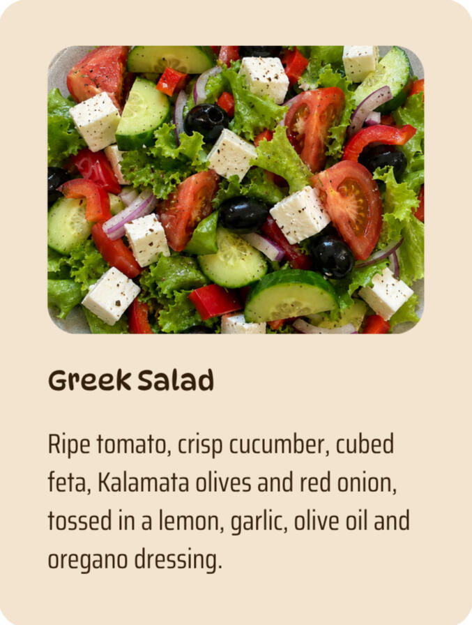Serene Salads - Menu Item